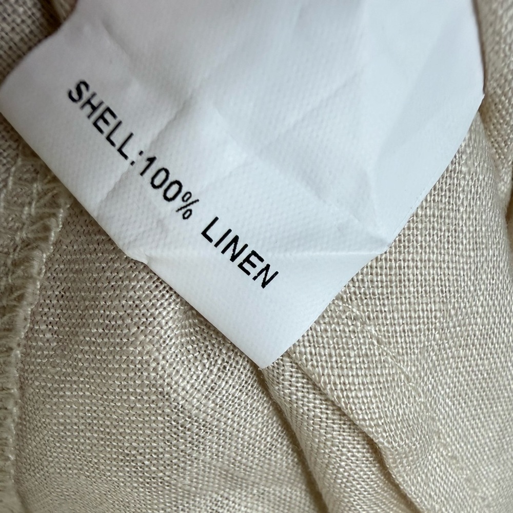 NWT DISSH Natural Linen Aisle Pearl Mini Bow Dress • 4 - Picture 11 of 11